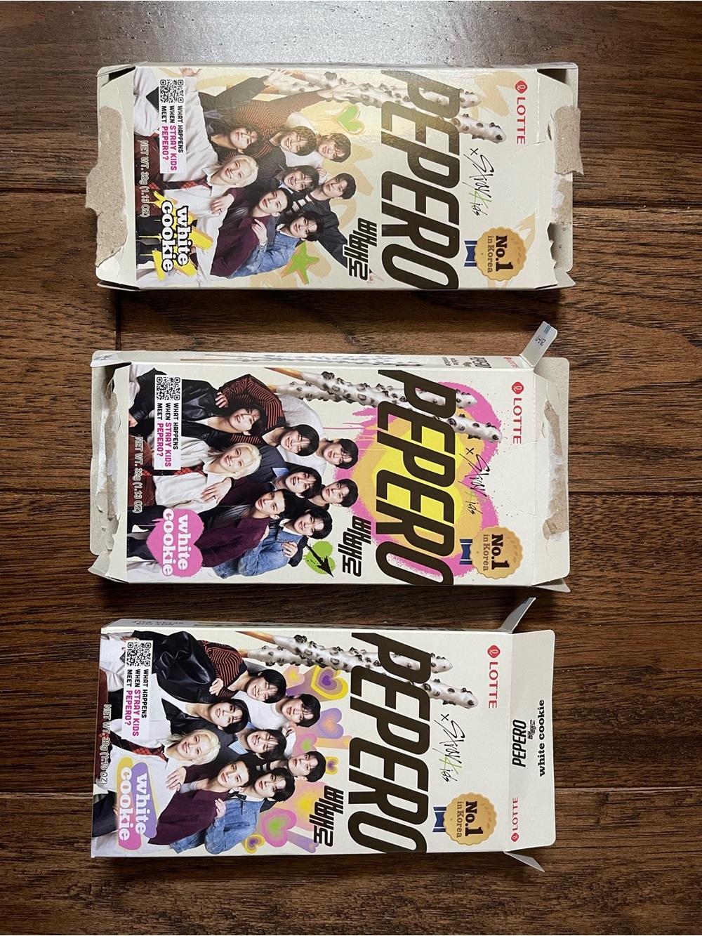 Bundle of 3 PEPERO STRAY KIDS Collaboration Empty Boxes - Limited Edition